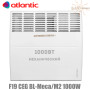 Електричний конвектор Atlantic ✓ F19 CEG BL-Meca/M2 ✓ 1000W ✓ Механічне керування ✓ Настінний ✓ Підлоговий (опція + ніжки) ✓ Atlantic Groop ✓ Україна