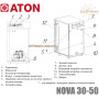 Котел газовый Aton Nova 40 ✓ Одноконтурный ✓ Открытая камера сгорания ✓ Рабочее давление до 3 бар ✓ Красилов ✓ ООО «Завод «АТОНМАШ» 