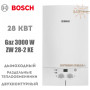 Настенный котел Bosch Gaz 3000 W ✓ ZW 28-2 DH KE23 S7101 ✓ Два раздельных теплообменника ✓ Двухконтурный ✓ Открытая камера сгорания ✓ Португалия