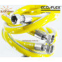 Сильфонный газовый нержавеющий шланг Eco-Flex 75 см ✓ Гайка - Штуцер ✓ d12 1/2"х1/2" ✓ Серия ЕВРО ✓ Харьков - Украина