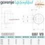 Бойлер Горение ☼ GBF 50 V9 ☼ Объем 50 литров ☼ Сухой ТЭН ☼ Вертикальный монтаж ☼ 2000 Вт ☼ Сербия
