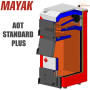 Котел твердотопливный Маяк АОТ-12 ✓ серия STANDARD PLUS ✓ Стальной теплообменник ✓ Трубные колосники ✓ Топливо: уголь, дрова, брикеты ✓ Маяк Змиев
