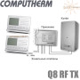 Беспроводной недельный терморегулятор ✓ Computherm Q8RF TX ✓ Цифровая регулировка ✓ от +10 до +30°C ✓ Точность измерения 0,2°C ✓ Напряжение 2x1.5V (тип АА) ✓ Венгрия - Китай 