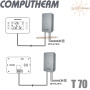 Программируемый недельный терморегулятор ✓ Computherm T70 ✓ Цифровая регулировка ✓ от +10 до +30°C ✓ Точность измерения 0,5°C ✓ Питания 2x1.5V (тип ААА) ✓ Венгрия - Турция