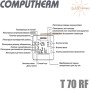 Программируемый недельный терморегулятор ✓ Computherm T70 RF ✓ Цифровая регулировка ✓ от +10 до +30°C ✓ Точность измерения 0,5°C ✓ Питания 2x1.5V (тип ААА) ✓ Венгрия - Турция