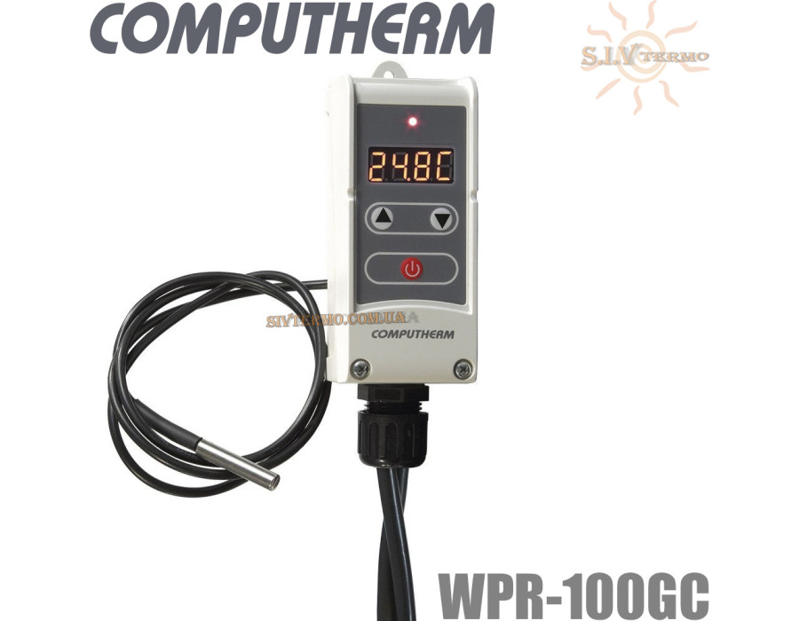 Цифровой терморегулятор ✓ Computherm WPR-100GC ✓ Проводной ✓ от +5 до +80°C ✓ Точность измерения 1,5°C ✓ Венгрия 