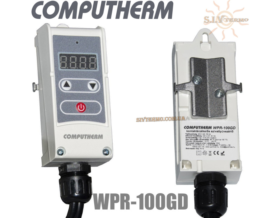 Цифровой терморегулятор ✓ Computherm WPR-100GD ✓ Проводной ✓ от +5 до +80°C ✓ Точность измерения 1,5°C ✓ Венгрия 