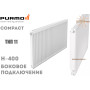 Сталевий радіатор Purmo Compact ✓ 11 клас ✓ Висота 400 ✓ Довжина 700 ✓ Панельний ✓ Підключення бічне ✓ Польща - Фінляндія