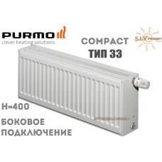 Радіатор сталевий Purmo Compact C33 400x500 бокове підключення