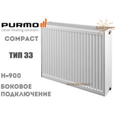 Радіатор сталевий Purmo Compact C33 900x500 бокове підключення
