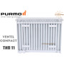Сталевий радіатор Purmo Ventil Compact ✓ 11 клас ✓ Висота 300 ✓ Довжина 700 ✓ Панельний ✓ Підключення знизу ✓ Польща - Фінляндія