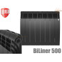 Біметалічний радіатор 10 секцій ✓ BiLiner 500 ✓ Срібний ✓ Дизайн-радіатор ✓ Глибина секції 87 мм ✓ Підключення бічне ✓ Royal Thermo ✓ Італія