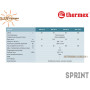 Квадратний електричний бойлер Термекс ☼ SPRINT SPR 100 V ☼ 100 літрів ☼ Покриття бака Біосклофарфор ☼ Вертикальний монтаж ☼ Китай