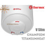 Узкий электрический бойлер Термекс ☼ Champion TitaniumHeat Slim ☼ 50 литров ☼ Вертикальный монтаж ☼ Россия 