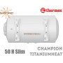 Узкий электрический бойлер Термекс ☼ Champion TitaniumHeat Slim ☼ 50 литров ☼ Горизонтальный монтаж ☼ Россия 