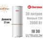 Электрический бойлер Термекс ☼ UltraSlim IU 30 ☼ Узкий ☼ Двойной мокрый ТЭН ☼ 30 литров ☼ Вертикальный монтаж ☼ Россия