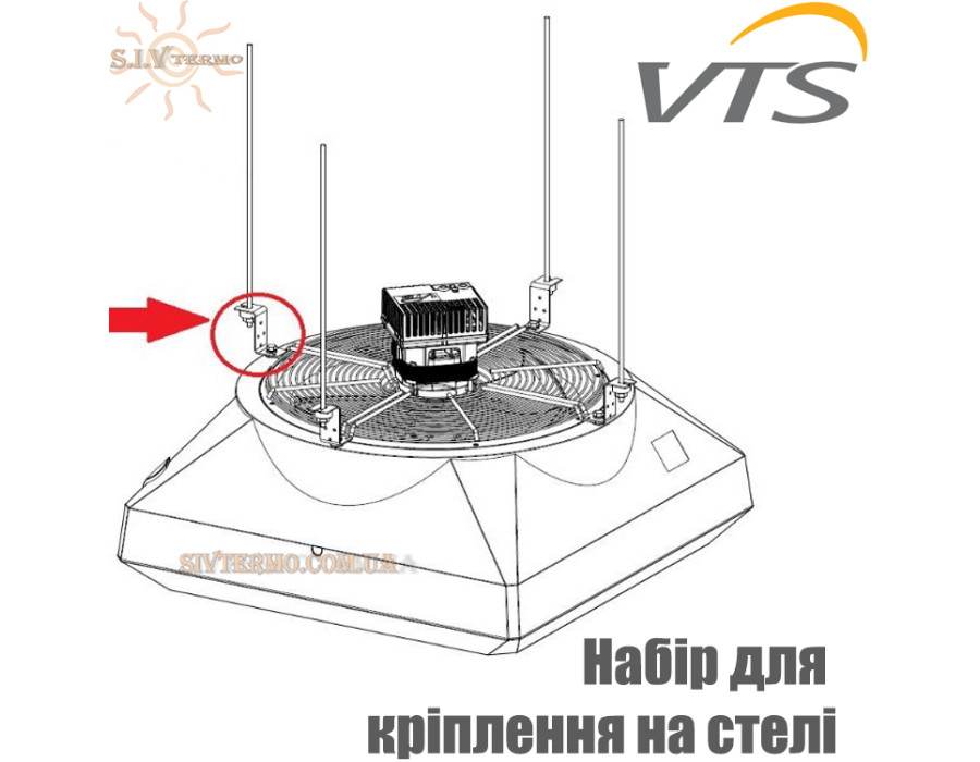 Набор потолочных креплений ✓ Набор из 4 крепежных элементов ✓ Для мотора AC/EC ✓ 1-2-2701-0381 ✓ Польша