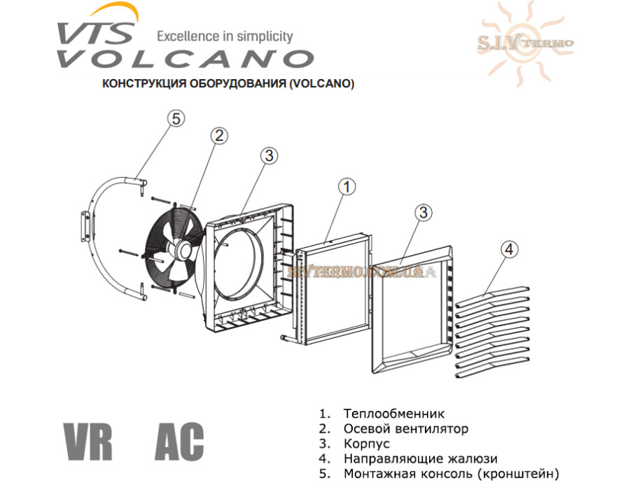 Воздушно-отопительный агрегат VOLCANO VR1 AC ✓ Диапазон мощности нагрева 5-30 kW ✓ Максимальный расход воздуха 5300 m3/h ✓ Теплообменник - 1 ряд ✓ Польша
