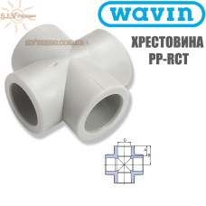 Хрестовина dn 20 поліпропіленова Wavin Ekoplastik