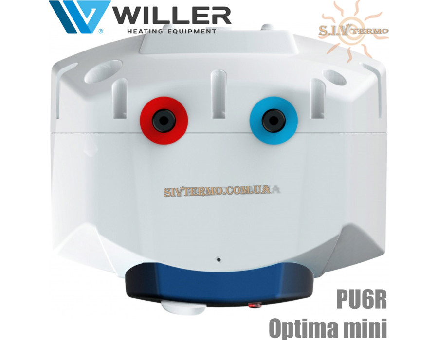 Накопительный бойлер Виллер под мойкой ☼ PU6R optima mini ☼ Подключение сверху ☼ 6 литров ☼ Китай 
