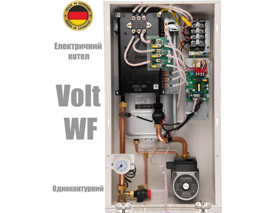 Котел електричний опалювальний WILLER Volt WF ✓ PT213 ✓ 13 кВт (220В 1Ф, 380В 3Ф) ✓ Вбудований бак ✓ Вбудований насос ✓ Німеччина – Китай