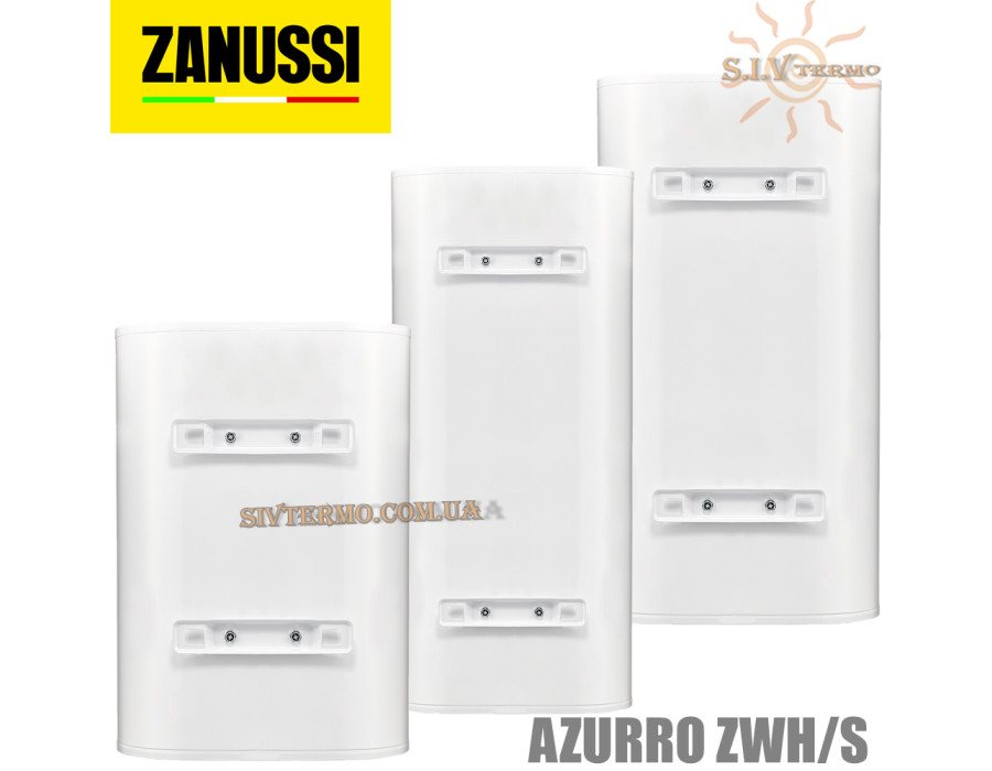 Бойлер Zanussi ZWH/S 100 Azurro ☼ Горизонтальний монтаж справа боку ☼ Механічна регулювання ☼ Плоский ☼ Мокрий ТЕН ☼ 2000 Вт ☼ Китай