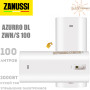 Бойлер Zanussi ZWH/S 100 Azurro DL ☼ Горизонтальний монтаж справа боку ☼ Електронне регулювання ☼ Плоский ☼ Сухий ТЕН ☼ 2000 Вт ☼ Китай