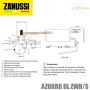 Бойлер Zanussi ZWH/S 50 Azurro DL ☼ Горизонтальний монтаж справа боку ☼ Електронне регулювання ☼ Плоский ☼ Сухий ТЕН ☼ 2000 Вт ☼ Китай