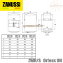 Бойлер Zanussi ZWH/S 100 Orfeus DH ☼ Механічна регулювання ☼ Круглий ☼ Сухий ТЕН ☼ 1600 Вт ☼ Китай