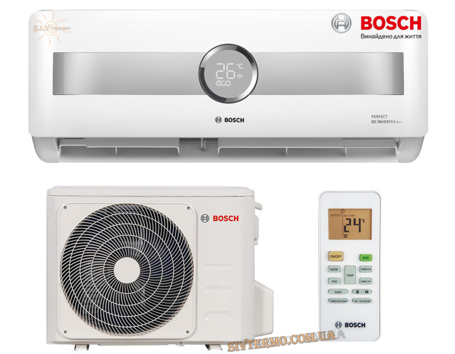 Инверторный кондиционер Bosch √ Climate 8500 RAC 5,3-3 IPW / Climate RAC 5,3-1 OU √ Режим работы – 15°C + 50°С √ Самодиагностика √ Био фильтр √ Германия - Китай