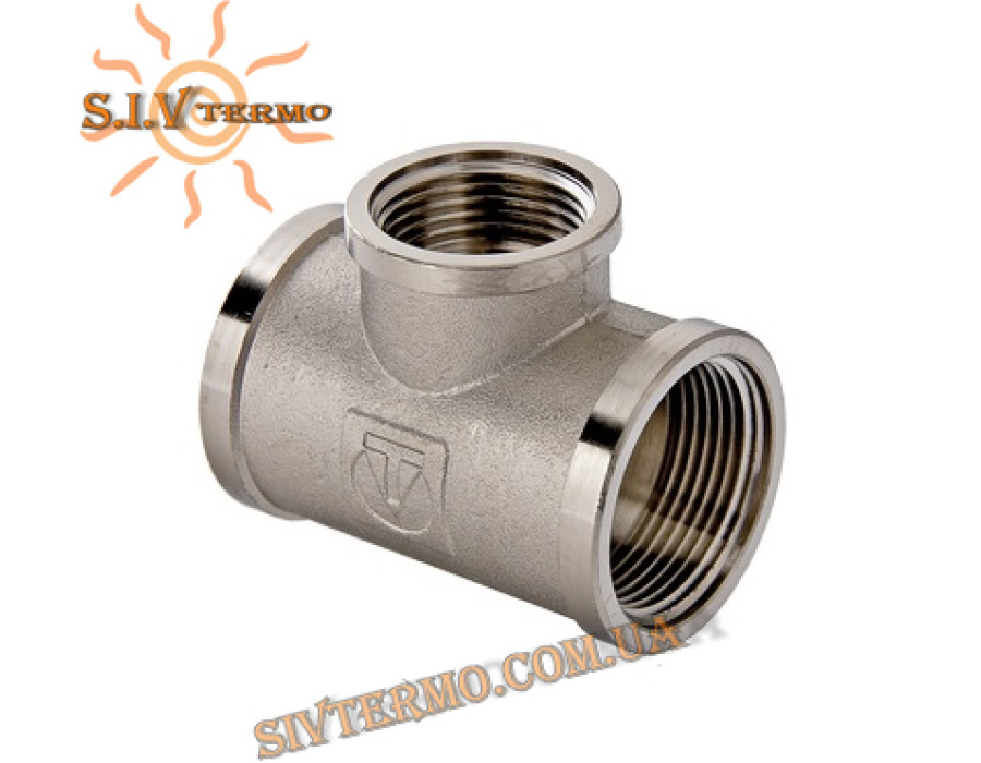 Трійник перехідний 3/4"х1/2"х3/4" НІКЕЛЬ